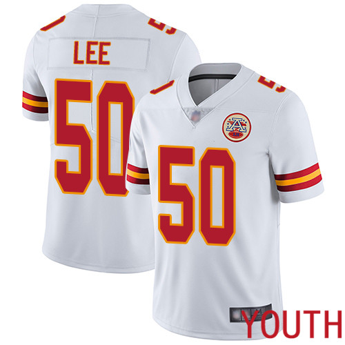 Youth Kansas City Chiefs 50 Lee Darron White Vapor Untouchable Limited Player Nike NFL Jersey